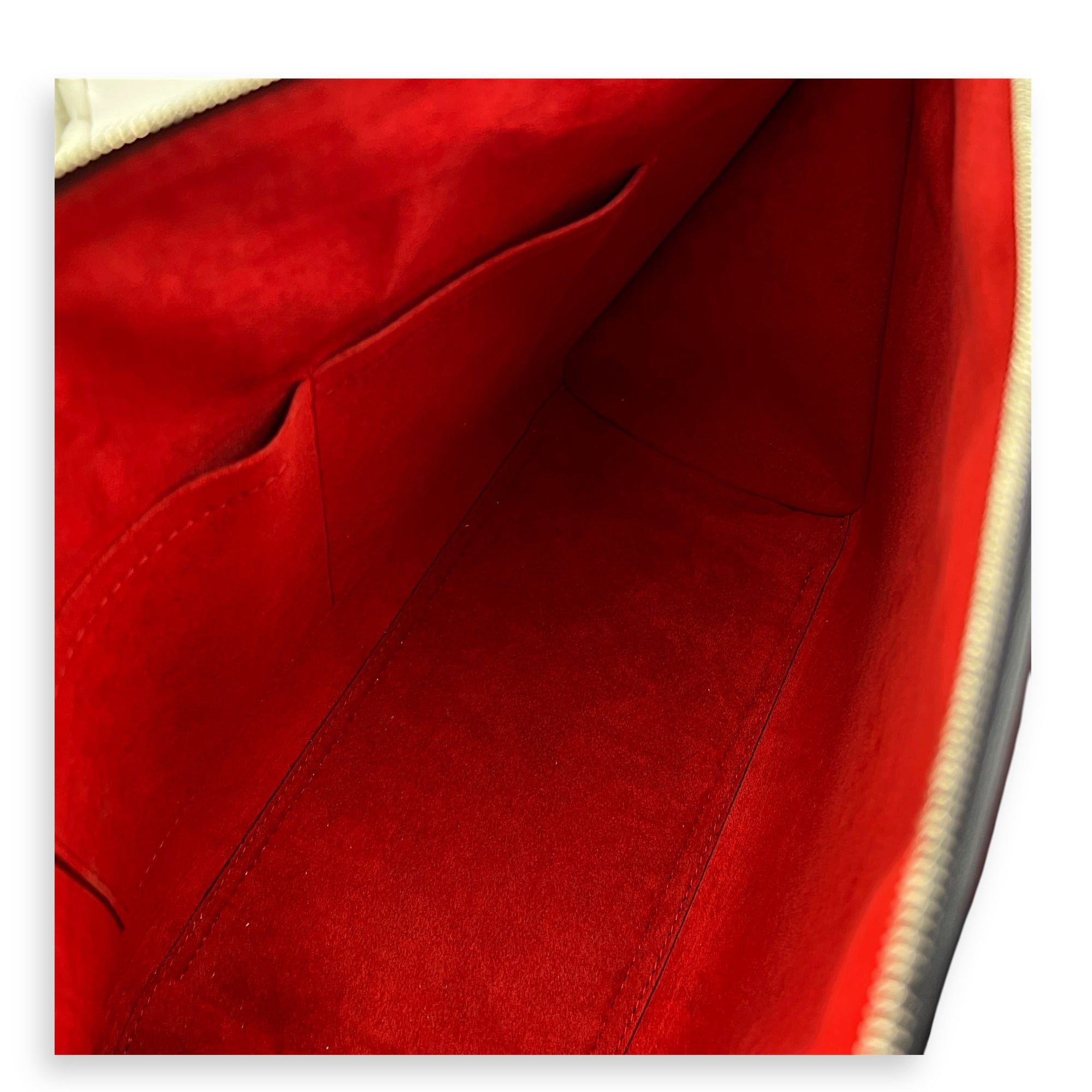 Lock Me Tote Bag Blue in Calfskin, Silver hardware