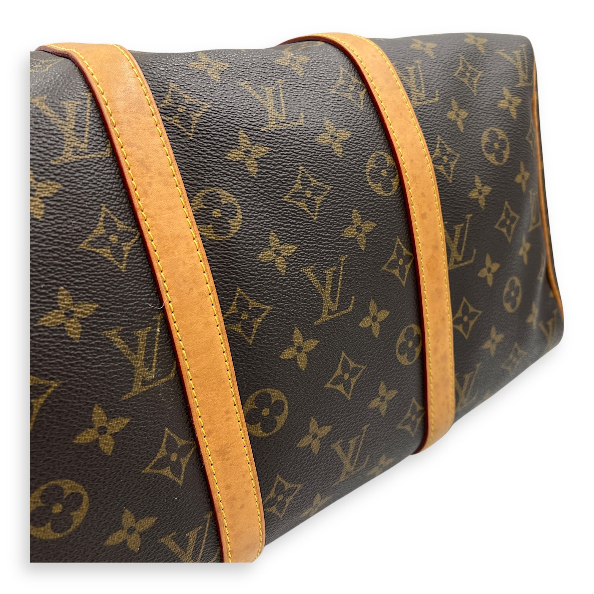 Sofia Coppola  Duffle Bag Brown in Monogram Coated Canvas, Gold hardware