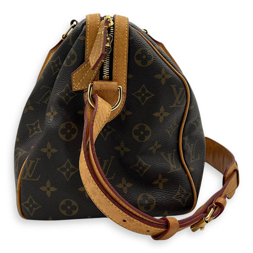 Sofia Coppola  Duffle Bag Brown in Monogram Coated Canvas, Gold hardware