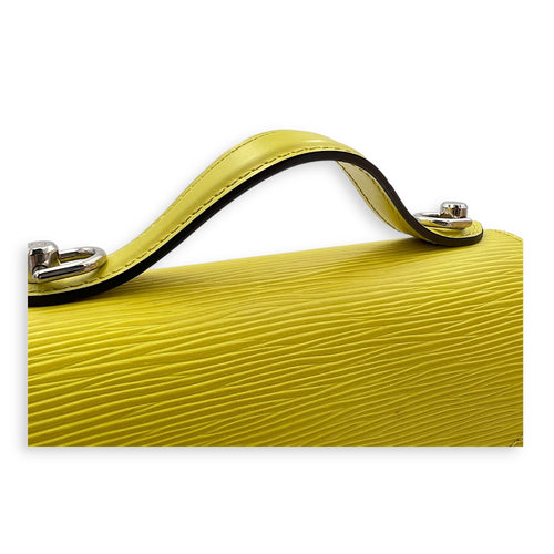 Monceau Crossbody Bag Yellow in Epi Leather, Silver hardware