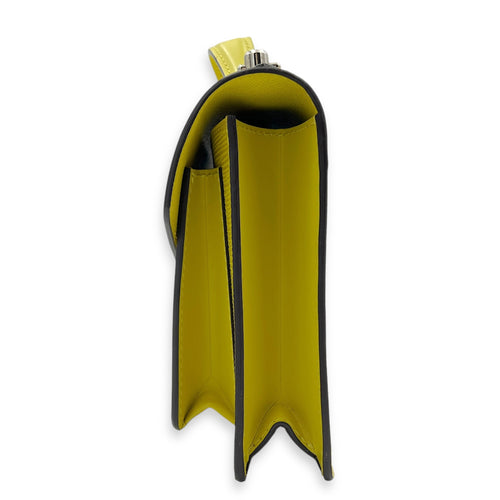 Monceau Crossbody Bag Yellow in Epi Leather, Silver hardware
