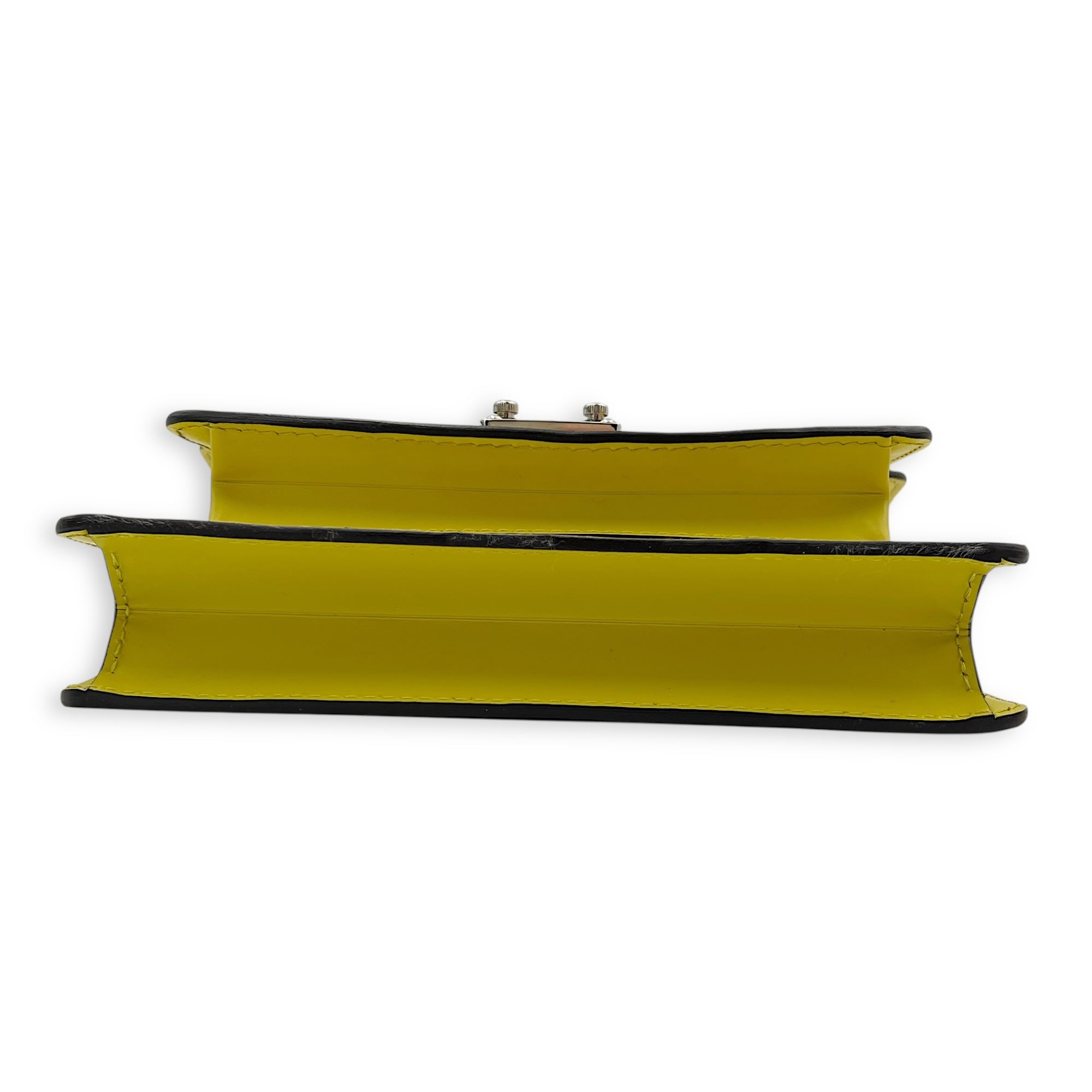 Monceau Crossbody Bag Yellow in Epi Leather, Silver hardware