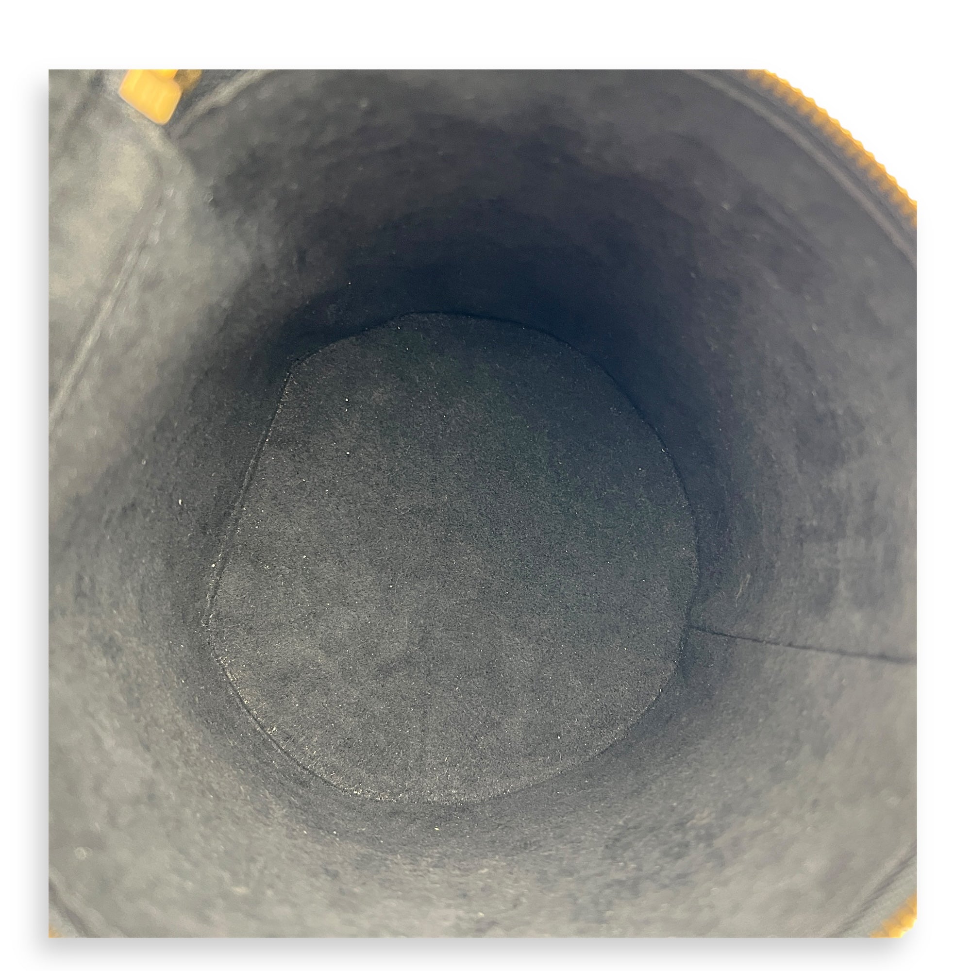 Cannes Brown Bucket Bag in Monogram Coated Canvas, Gold hardware