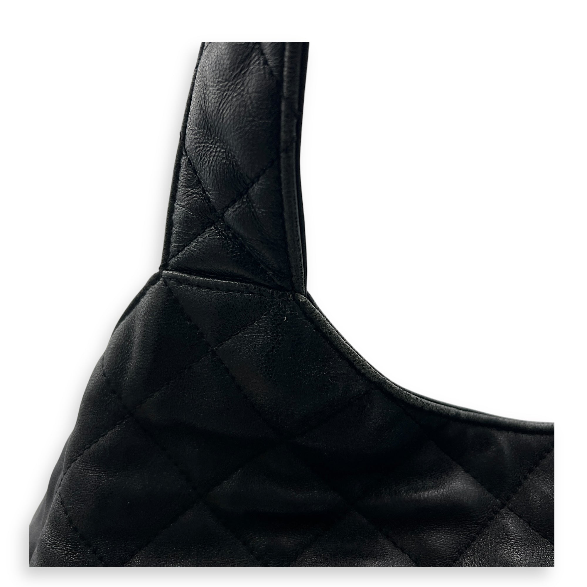 ICare Shoulder Bag Black in Lambskin, Gold hardware