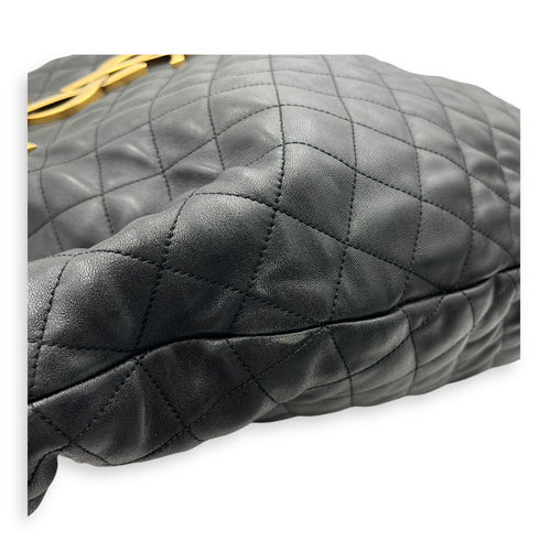 ICare Shoulder Bag Black in Lambskin, Gold hardware