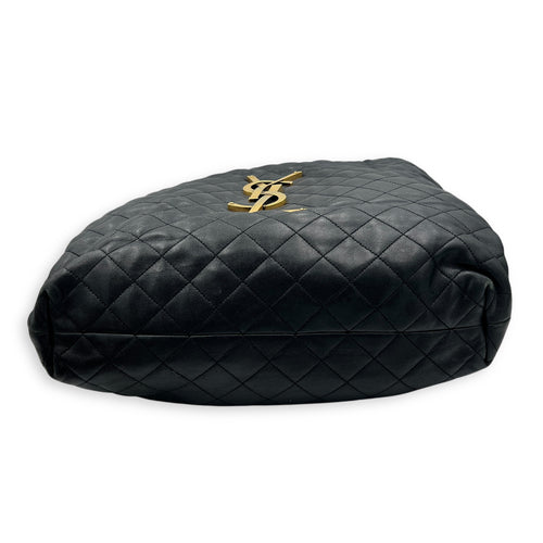 ICare Shoulder Bag Black in Lambskin, Gold hardware