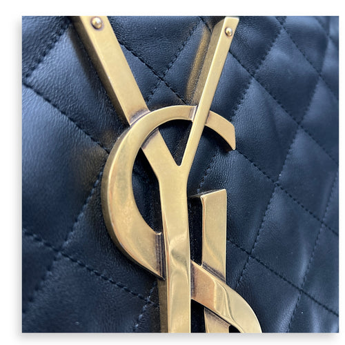 ICare Shoulder Bag Black in Lambskin, Gold hardware