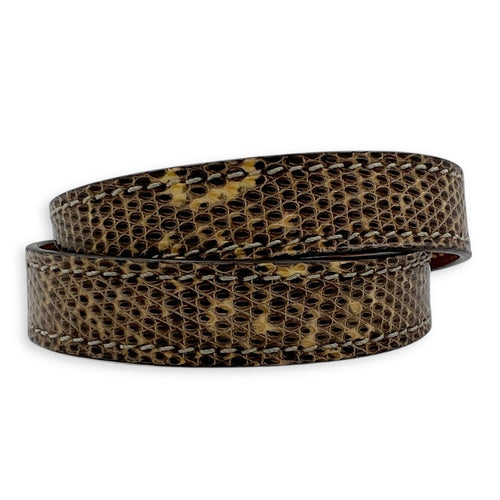 Kelly Double Tour T2 Natural Ombre Bracelet in Lizard, Gold hardware