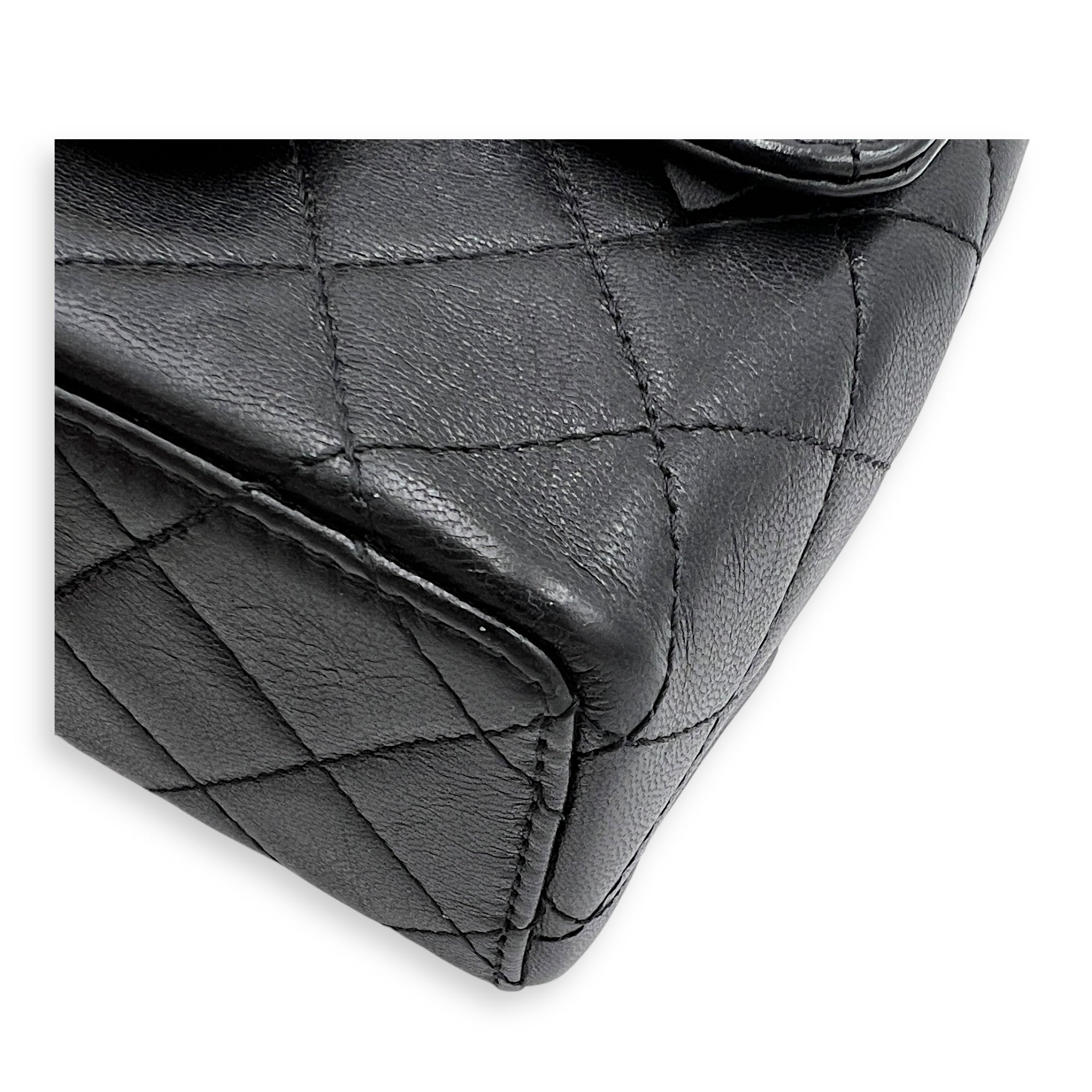 CC Mini Classic Shoulder Bag Black in Calfskin, Gold hardware