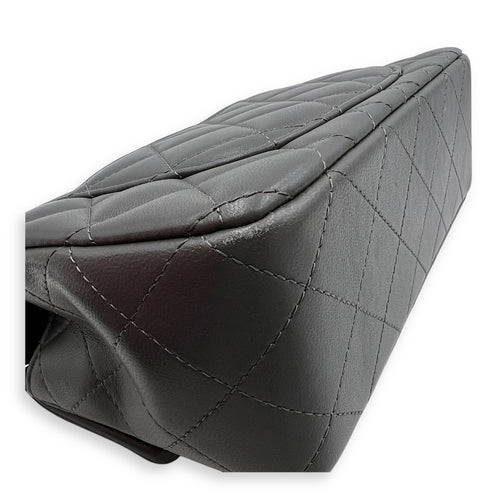 CC Rectangle  Top Handle Bag Grey in Lambskin, Gold hardware