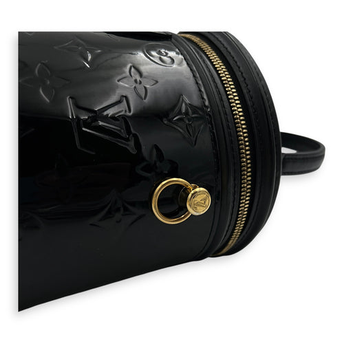Cannes Top Handle Bag Black in Vernis, Gold hardware