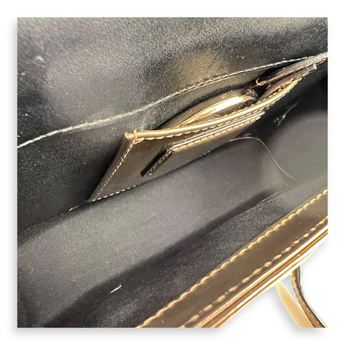 Serpenti Forever Shoulder Bag Gold in Patent Leather, Gold hardware