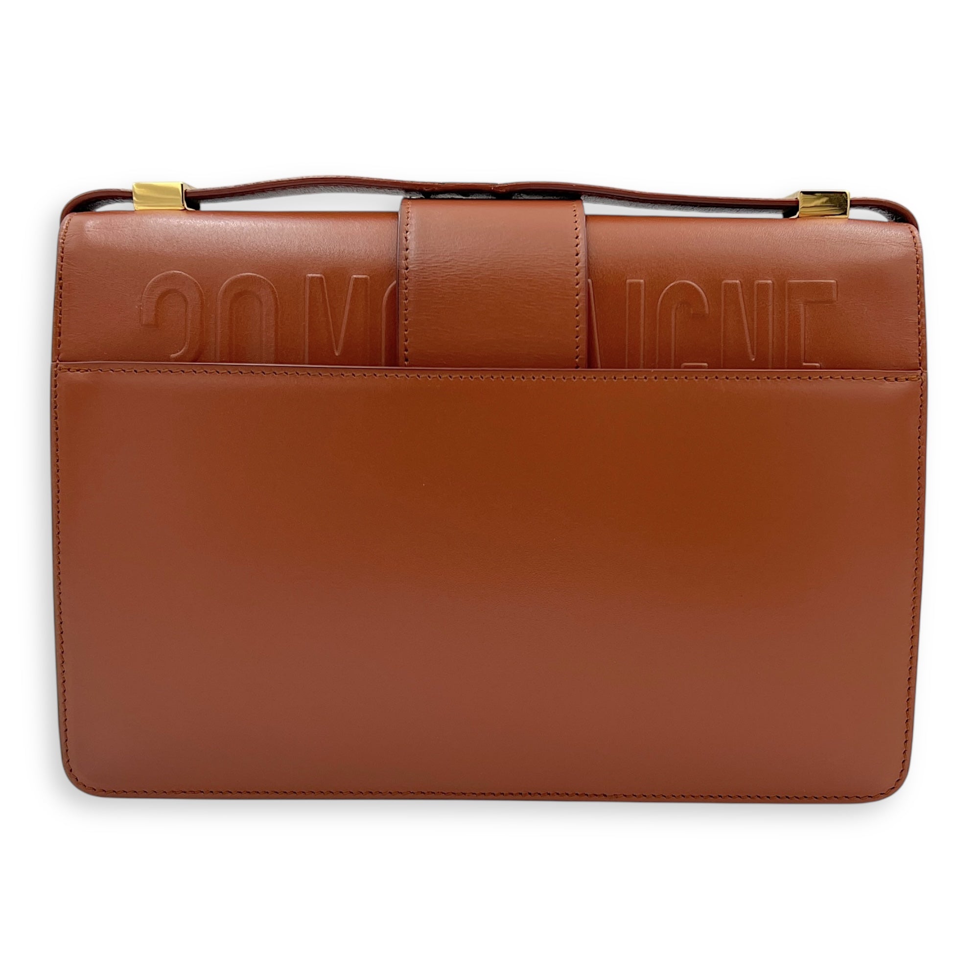 30 Montaigne Avenue Shoulder Bag Medium Brown in Calfskin, Gold hardware