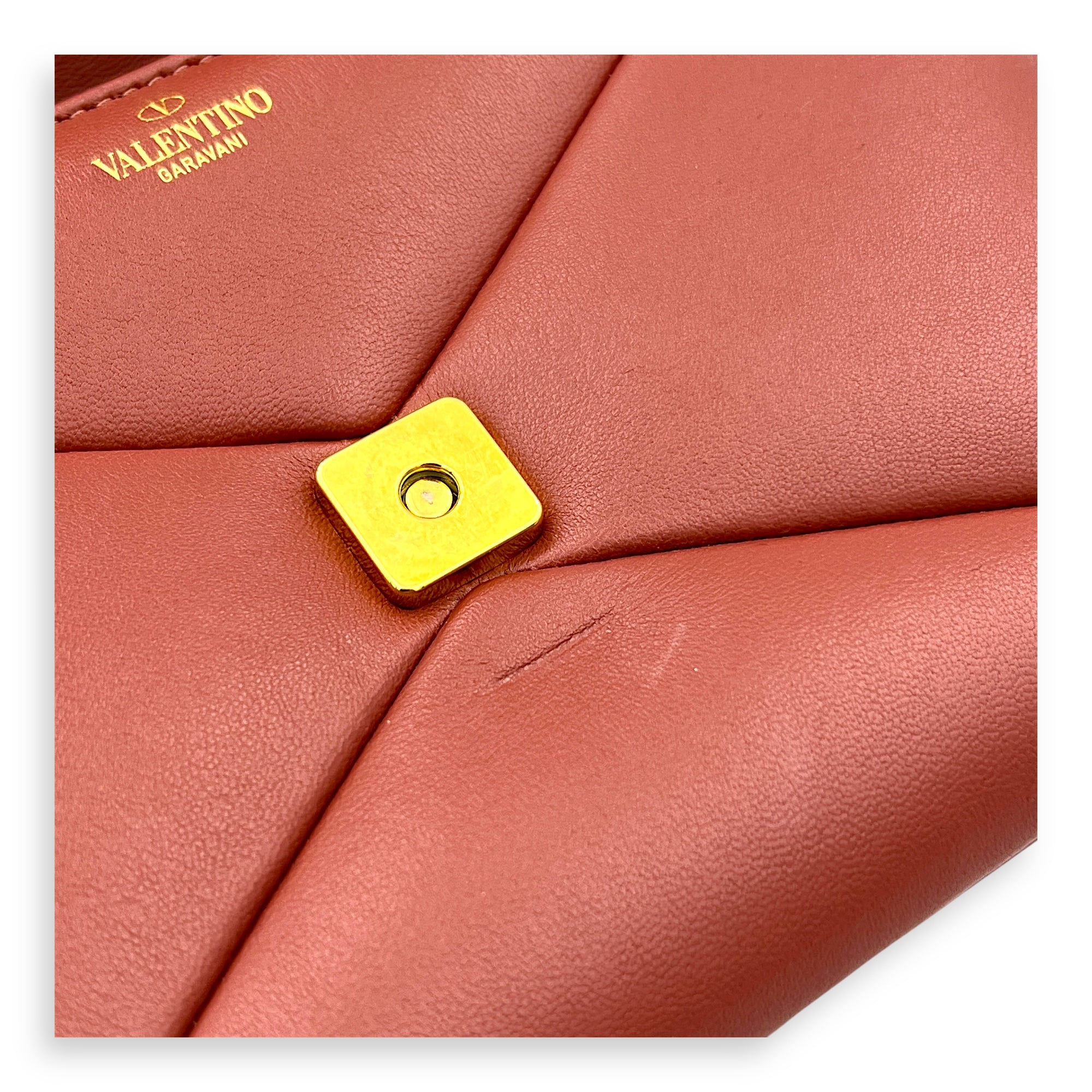 One Stud Shoulder Bag Pink in Lambskin, Gold hardware