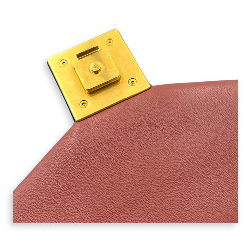 One Stud Shoulder Bag Pink in Lambskin, Gold hardware