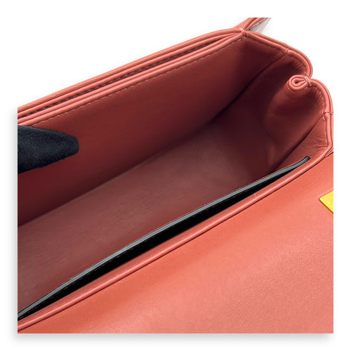 One Stud Shoulder Bag Pink in Lambskin, Gold hardware