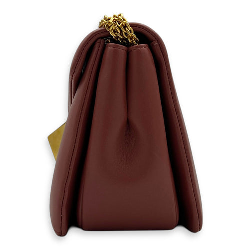 One Stud Shoulder Bag Pink in Lambskin, Gold hardware