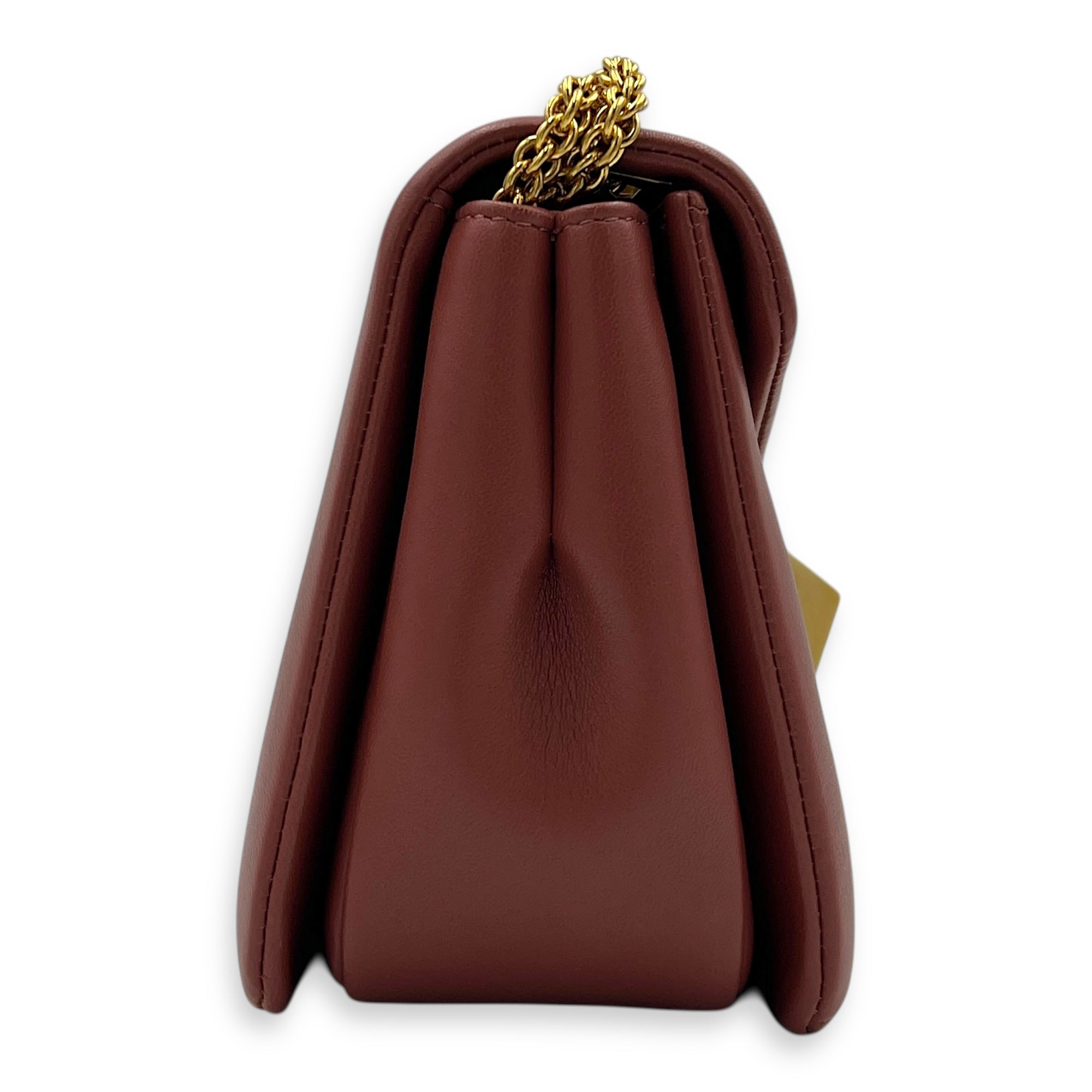 One Stud Shoulder Bag Pink in Lambskin, Gold hardware