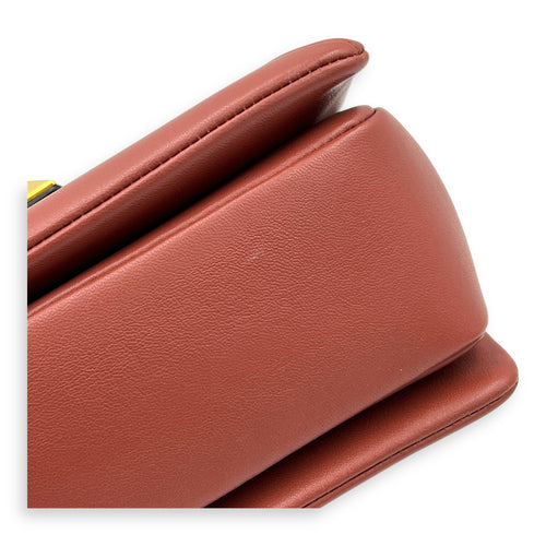 One Stud Shoulder Bag Pink in Lambskin, Gold hardware