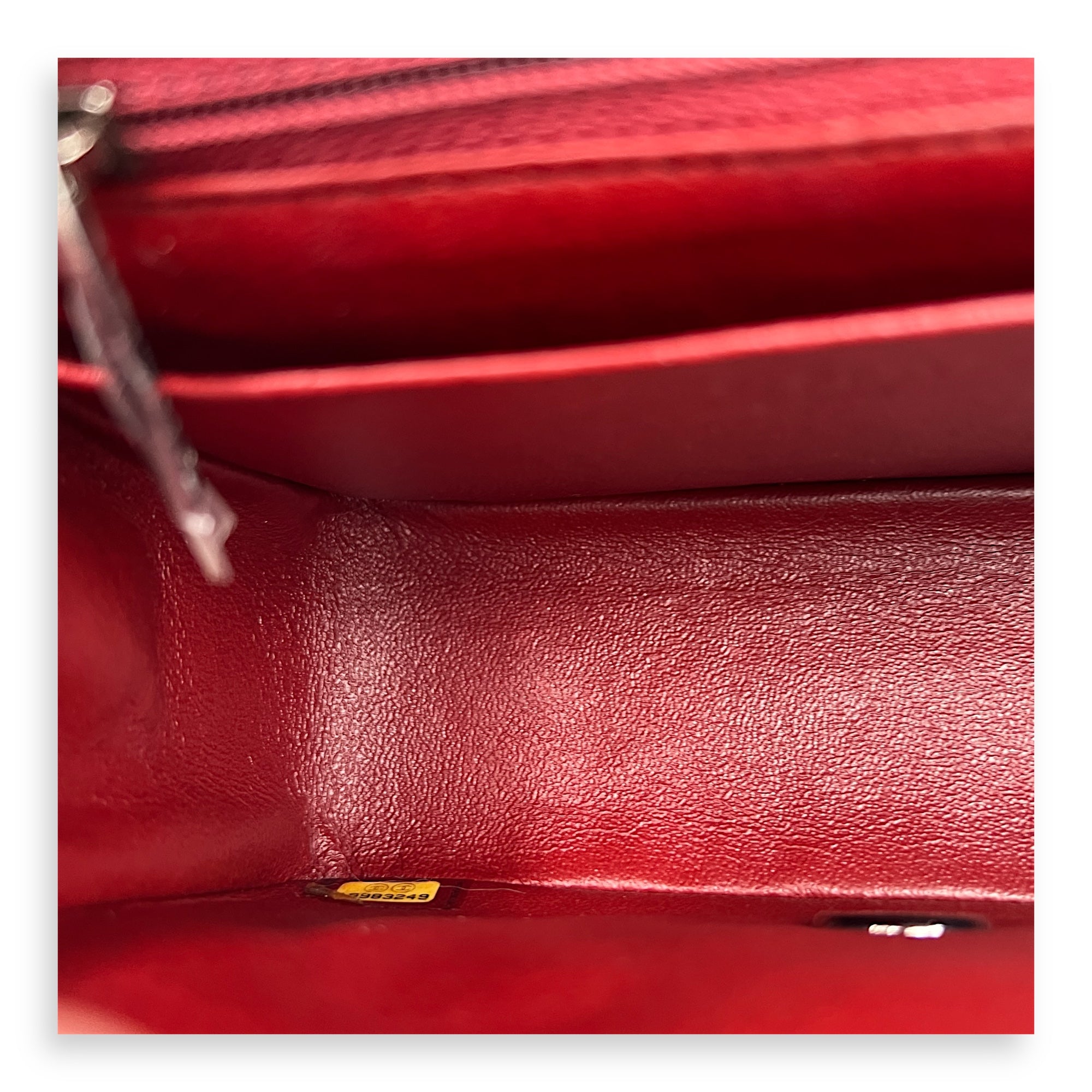 Square Bag Top Handle Bag Mini Red in Patent Leather, Gunmetal hardware