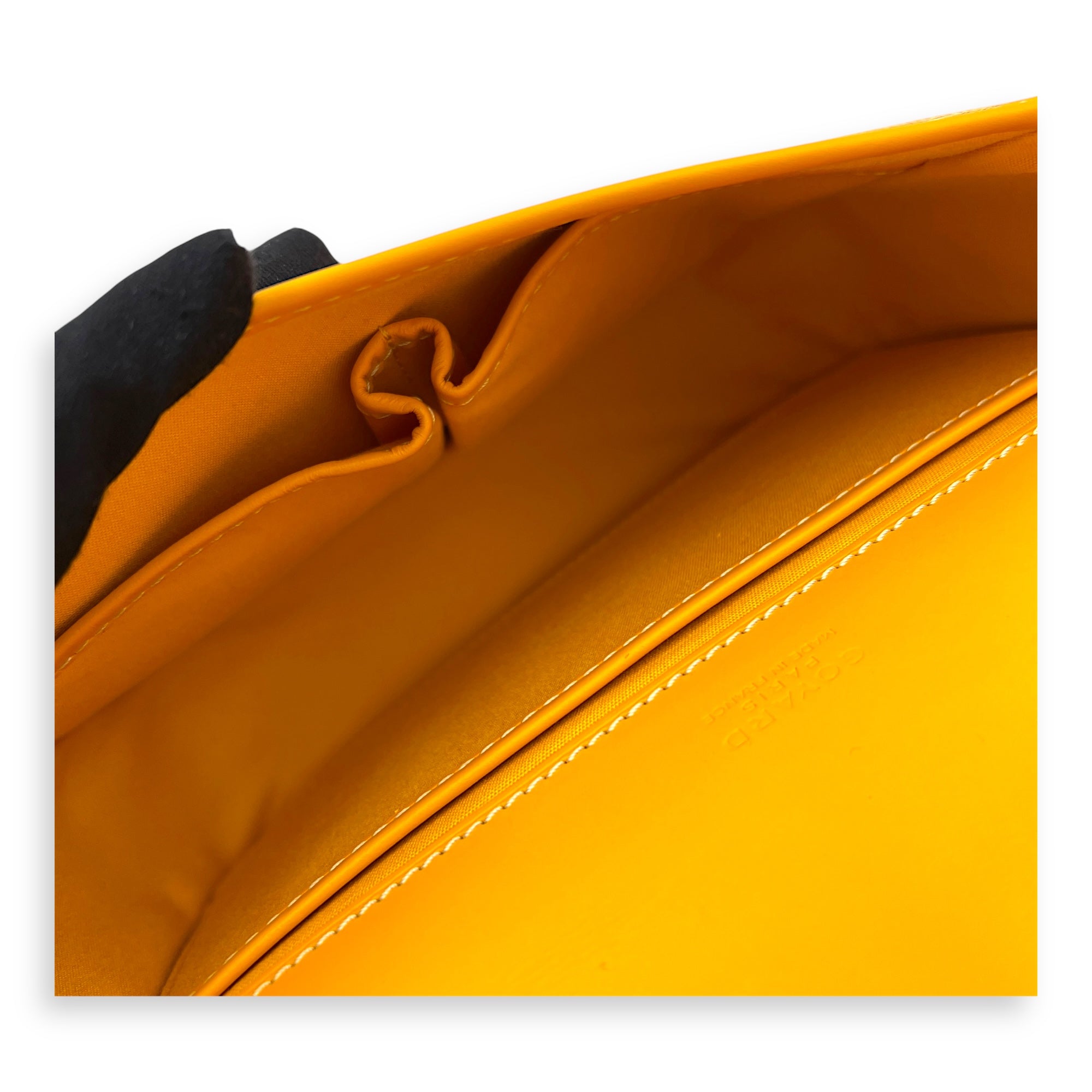 Belvedere Shoulder Bag PM Yellow in Coated Canvas, Silver hardware