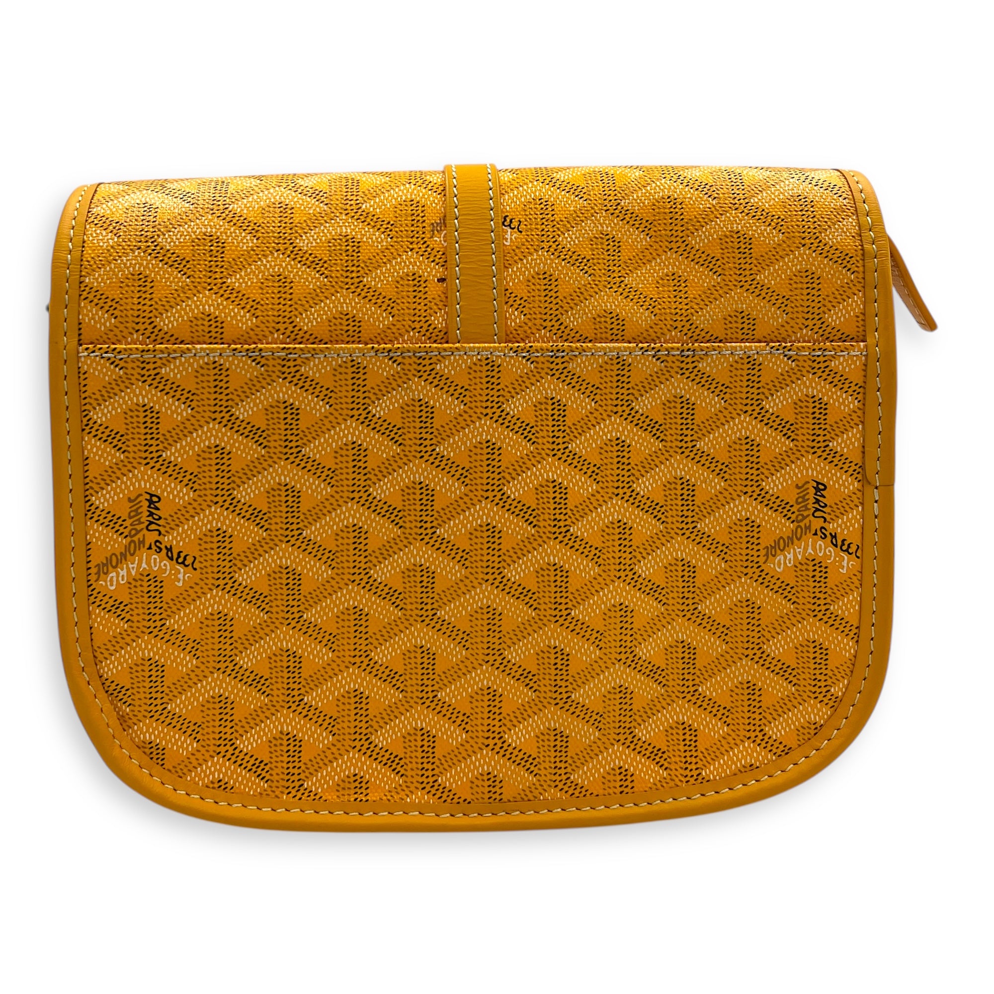 Belvedere Shoulder Bag PM Yellow in Coated Canvas, Silver hardware