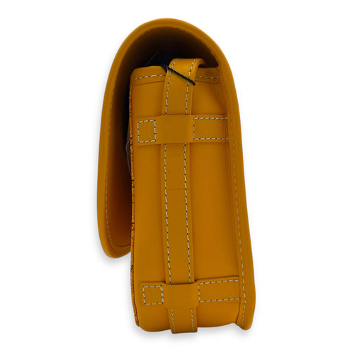 Belvedere Shoulder Bag PM Yellow in Coated Canvas, Silver hardware