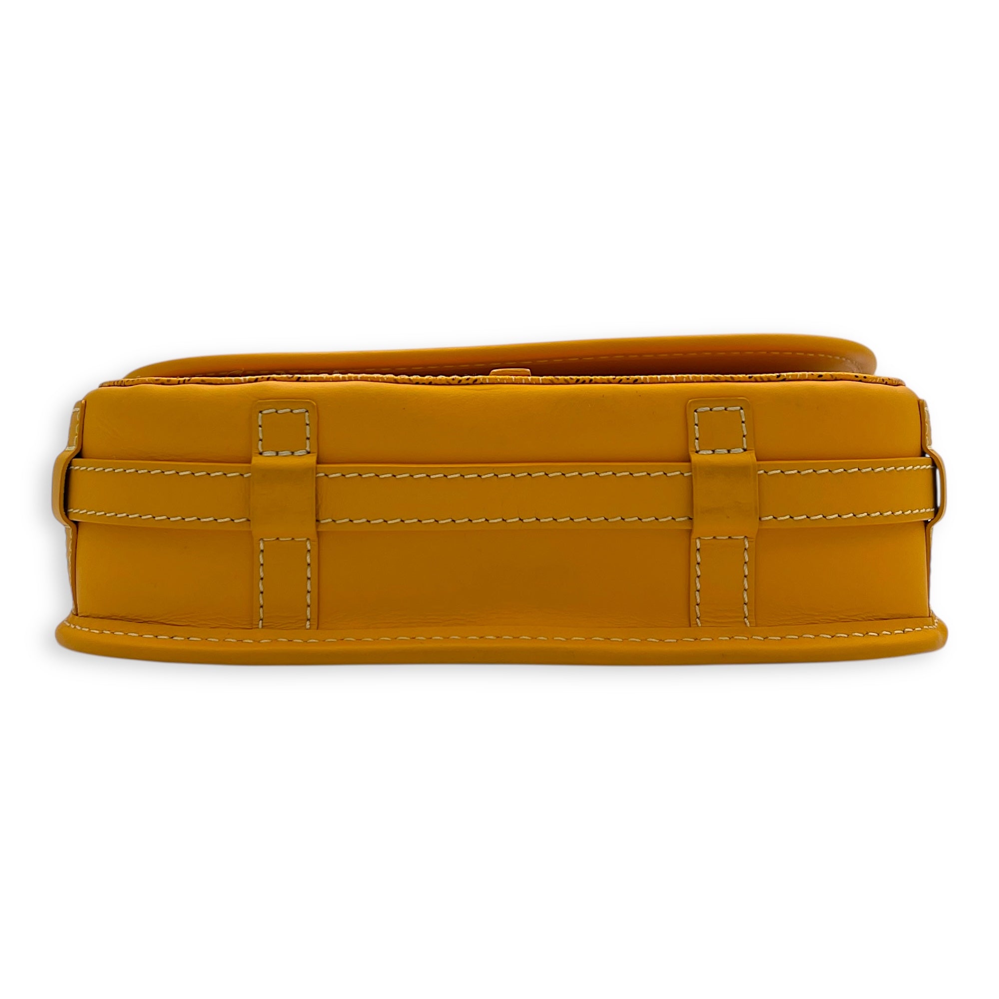 Belvedere Shoulder Bag PM Yellow in Coated Canvas, Silver hardware