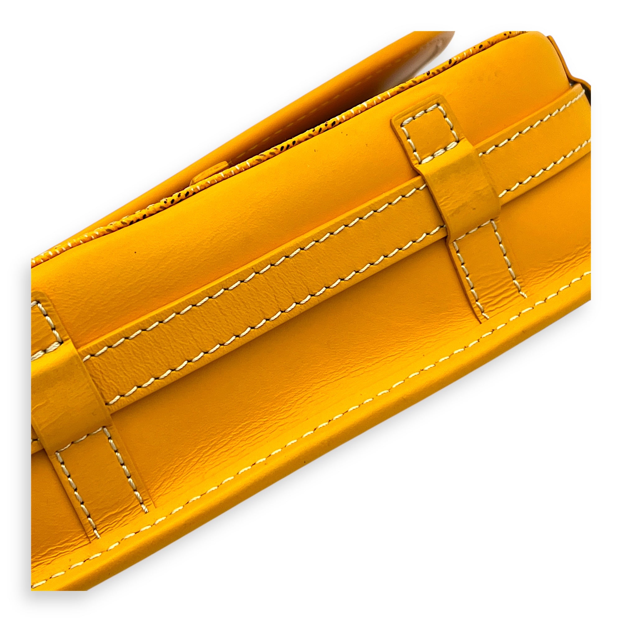 Belvedere Shoulder Bag PM Yellow in Coated Canvas, Silver hardware