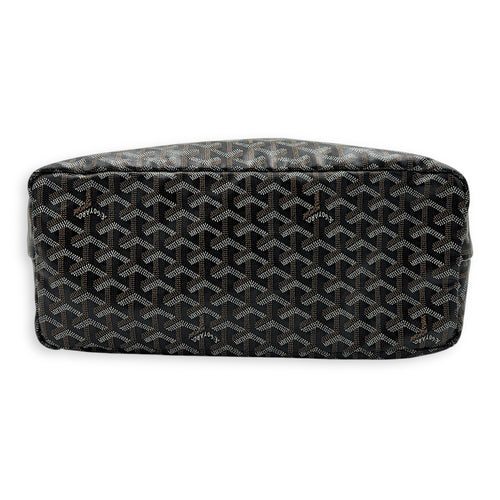 Saint Louis PM Brown Tote Bag in Coated Canvas, Silver hardware