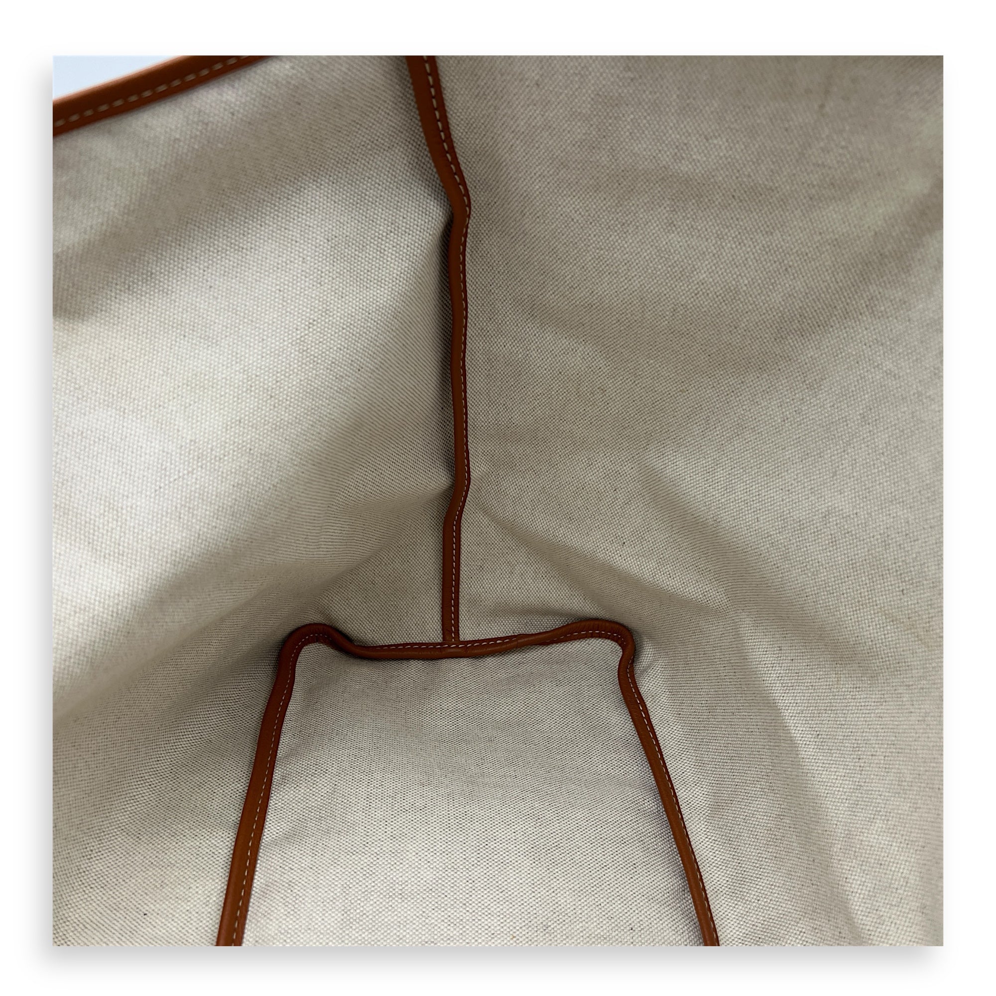 Saint Louis PM Brown Tote Bag in Coated Canvas, Silver hardware