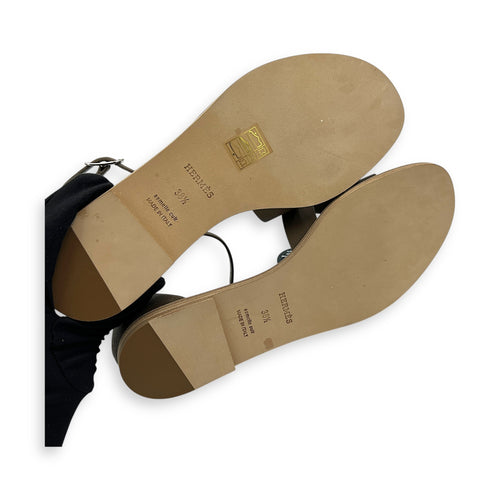 Santorini 38.5Eur Etoupe Sandals in Epsom, Palladium hardware