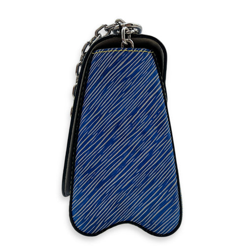 Twist Shoulder Bag MM Blue in Epi Leather, Mixed hardware