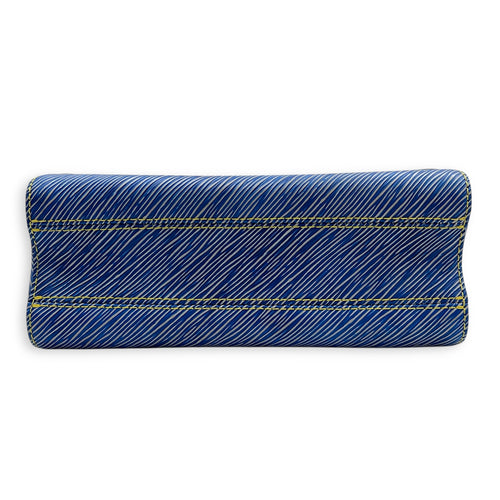 Twist Shoulder Bag MM Blue in Epi Leather, Mixed hardware