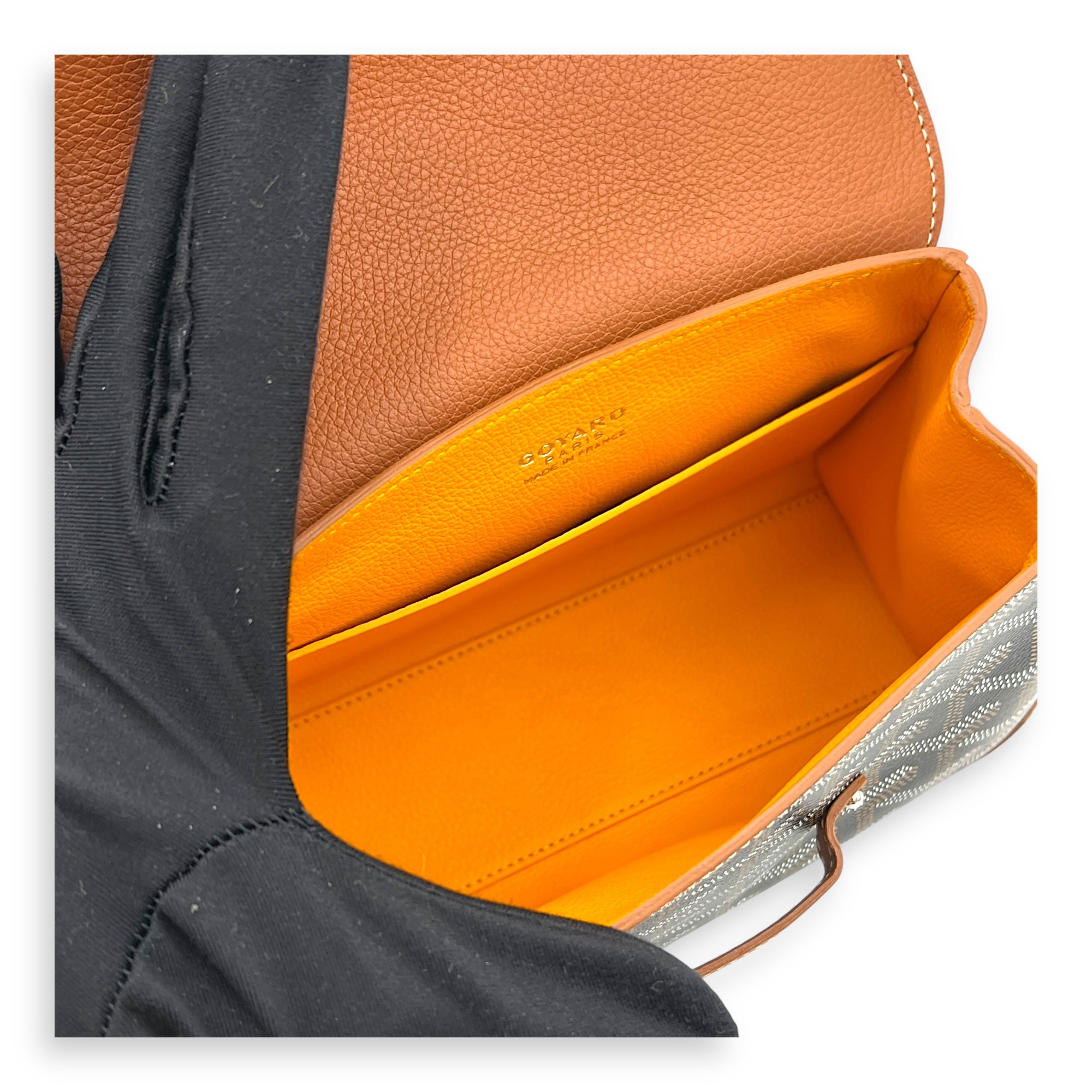 Saigon Souple Top Handle Bag Black in Coated Canvas, Silver hardware