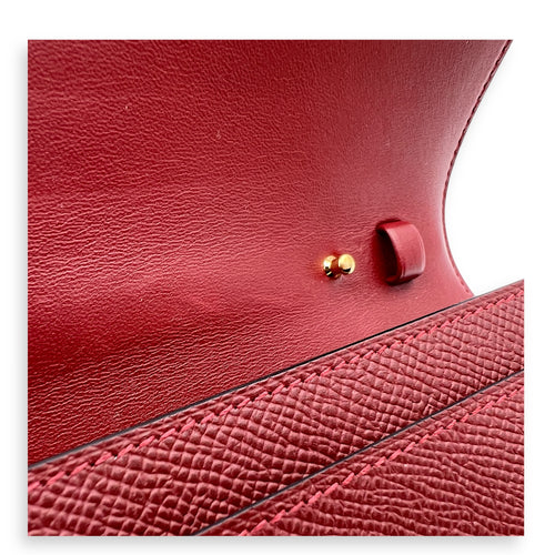 Constance To Go  Rouge H in Epsom, Gold hardware