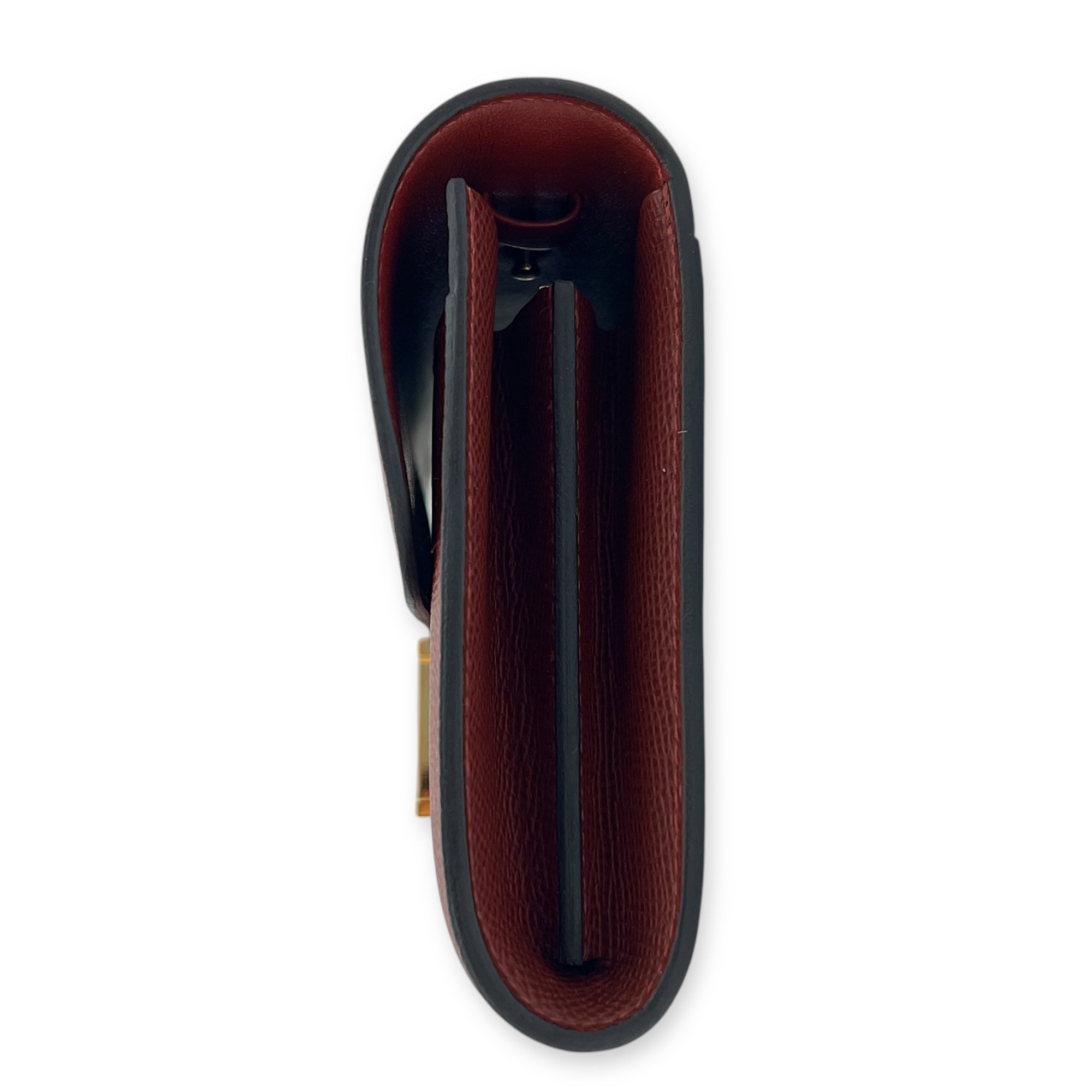 Constance To Go  Rouge H in Epsom, Gold hardware
