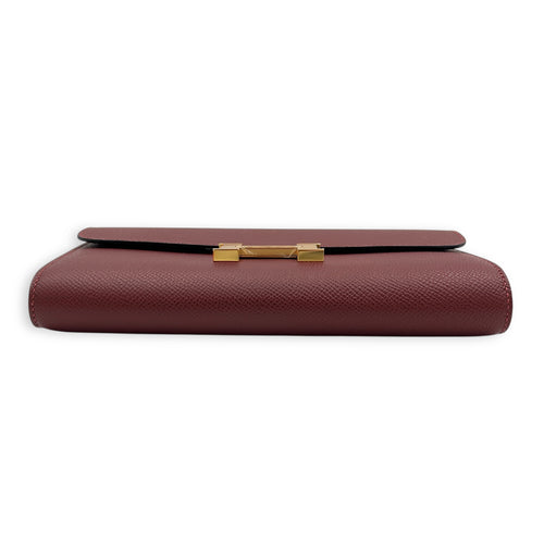 Constance To Go  Rouge H in Epsom, Gold hardware
