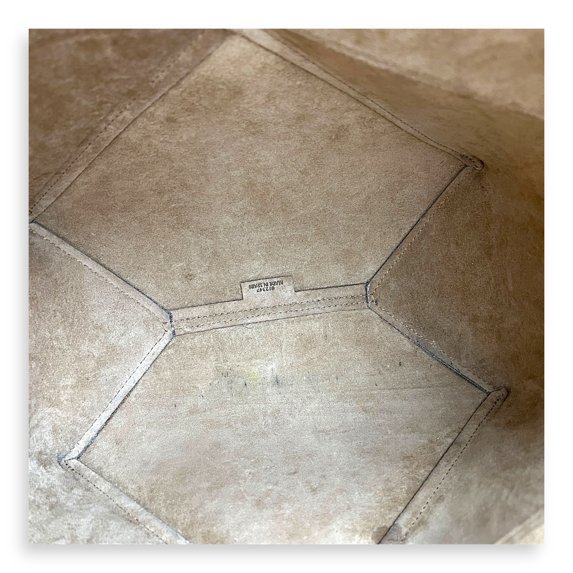 Puzzle Fold Tote Bag Green in Calfskin