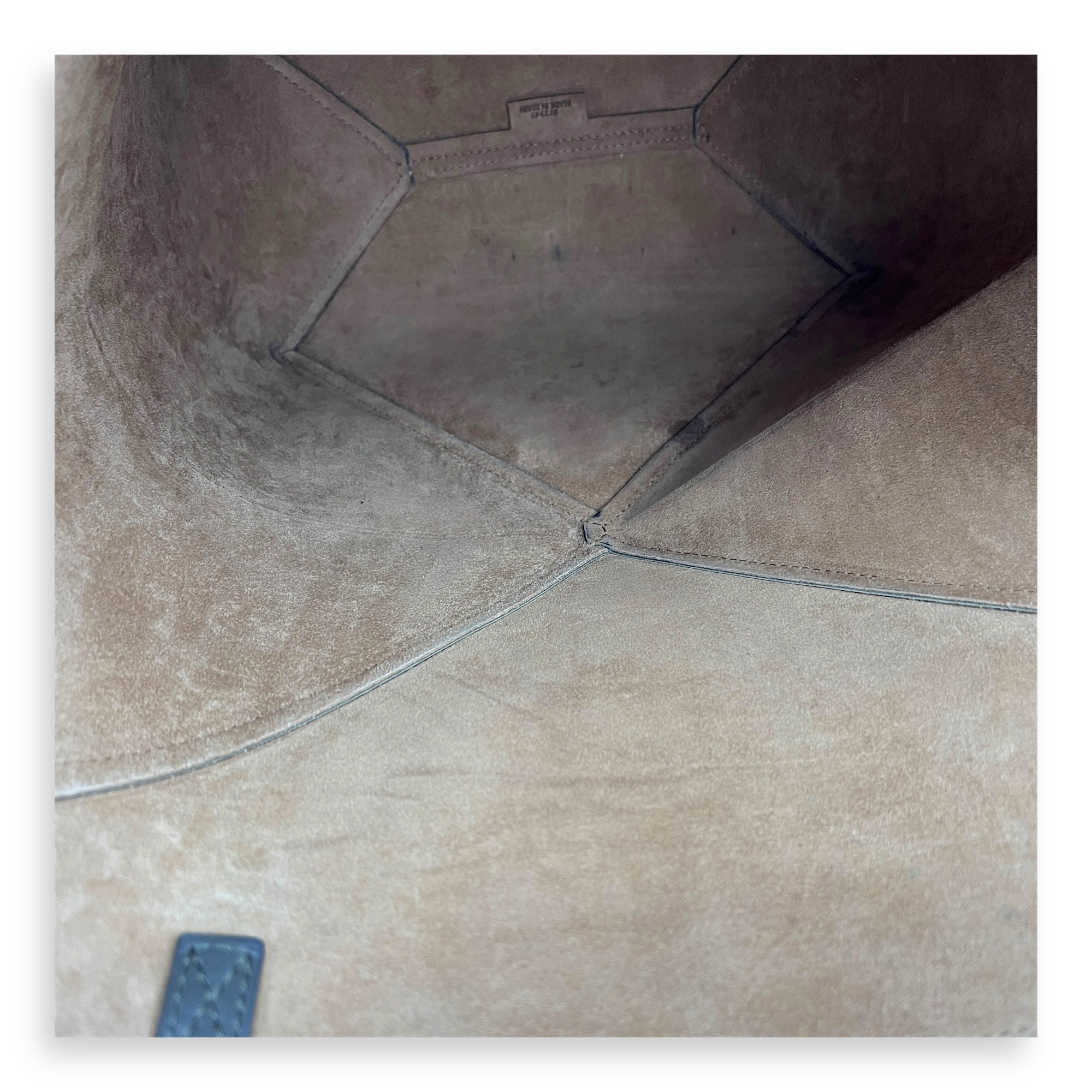 Puzzle Fold Tote Bag Green in Calfskin