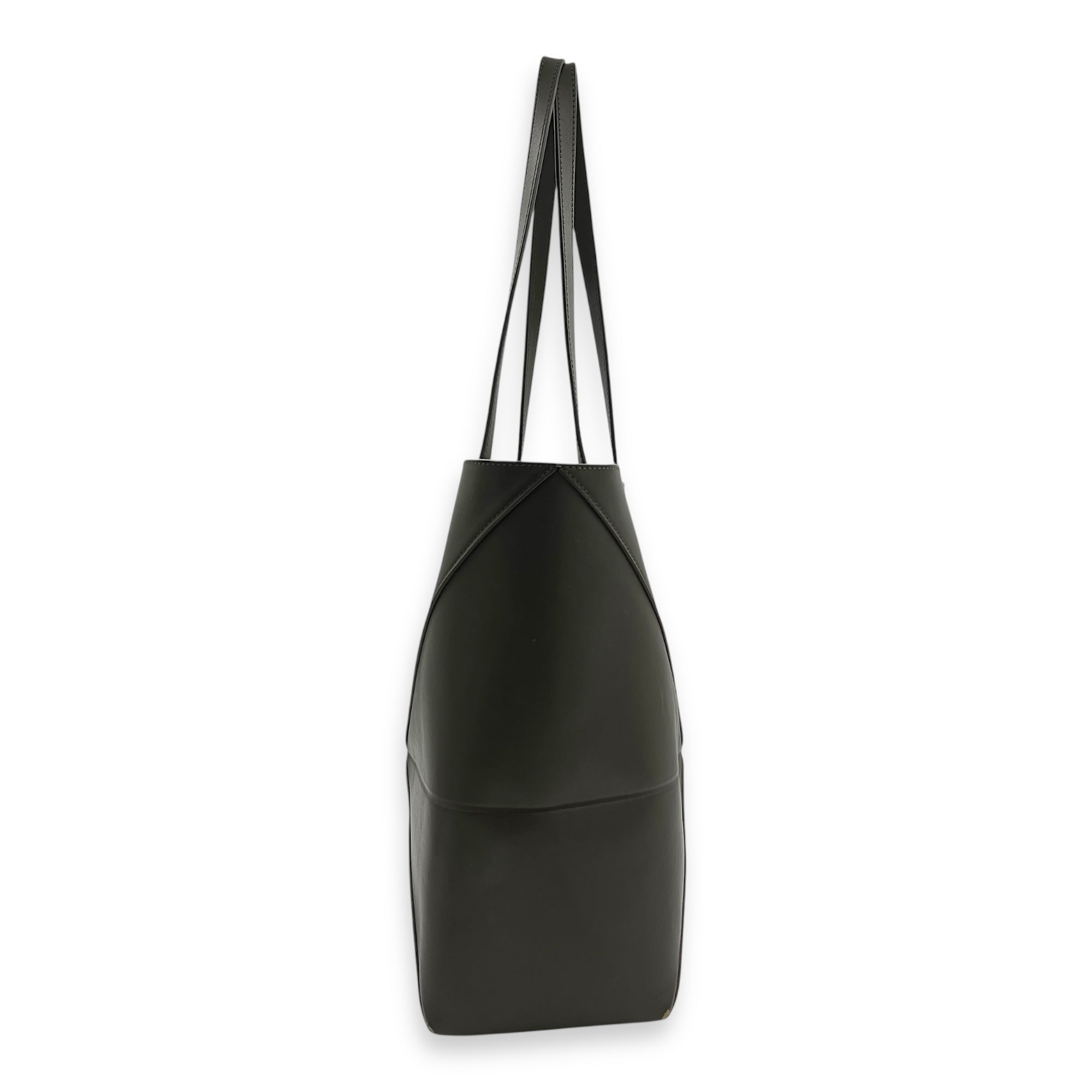 Puzzle Fold Tote Bag Green in Calfskin