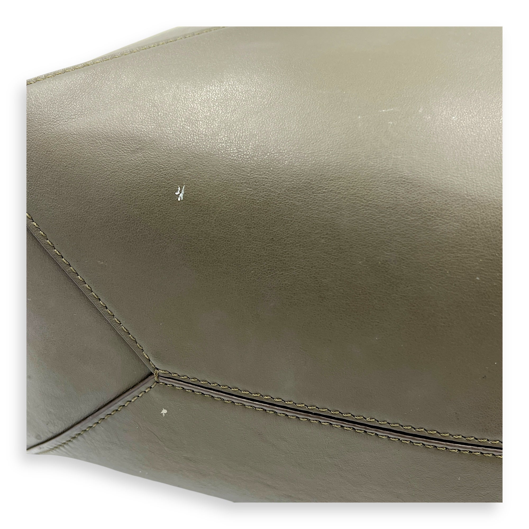 Puzzle Fold Tote Bag Green in Calfskin