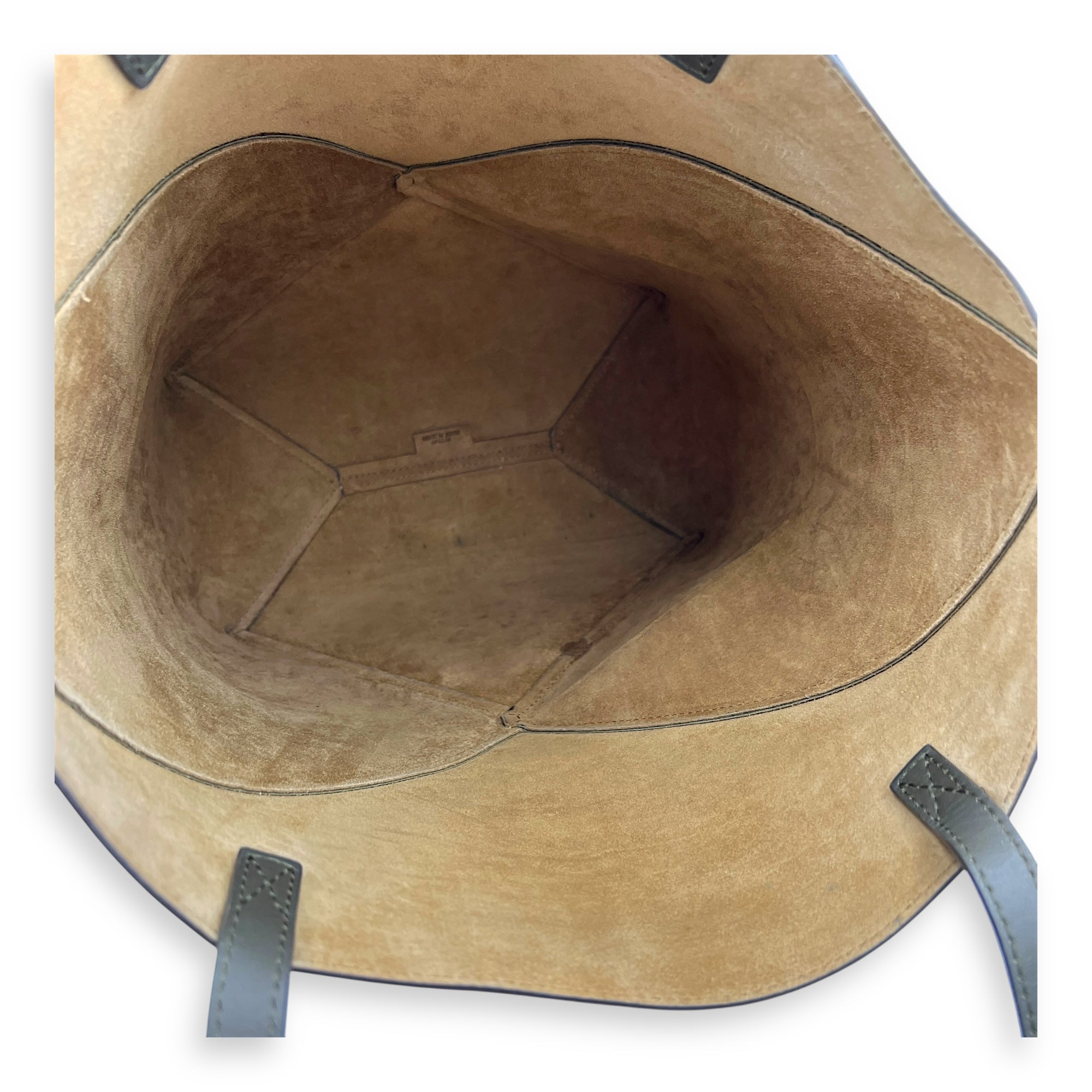 Puzzle Fold Tote Bag Green in Calfskin