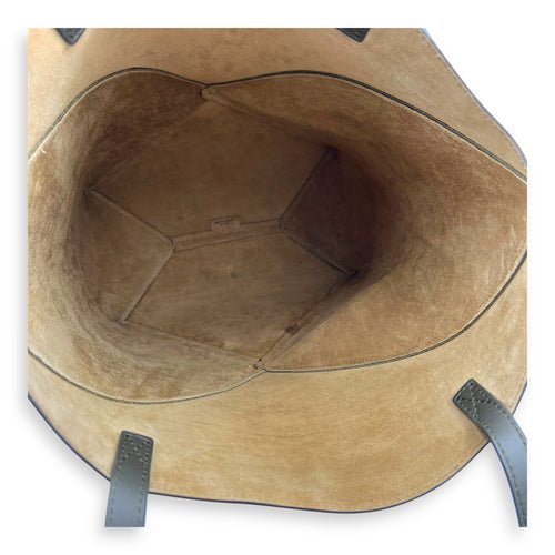 Puzzle Fold Tote Bag Green in Calfskin