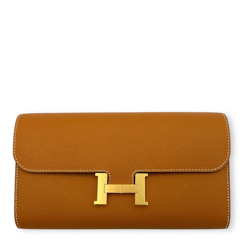 Constance To Go Toffe Crossbody Bag in Epsom, Gold hardware