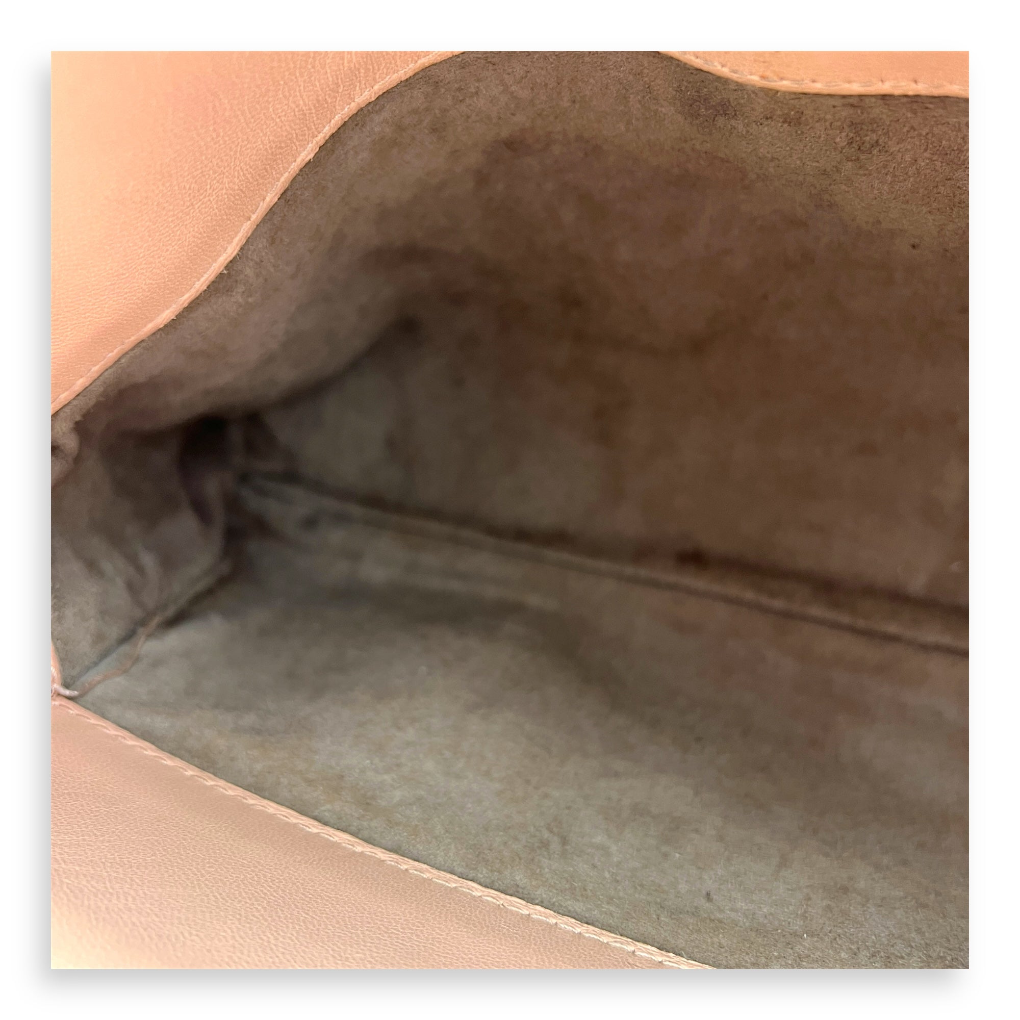 NA Shoulder Bag Beige in Calfskin, Gunmetal hardware