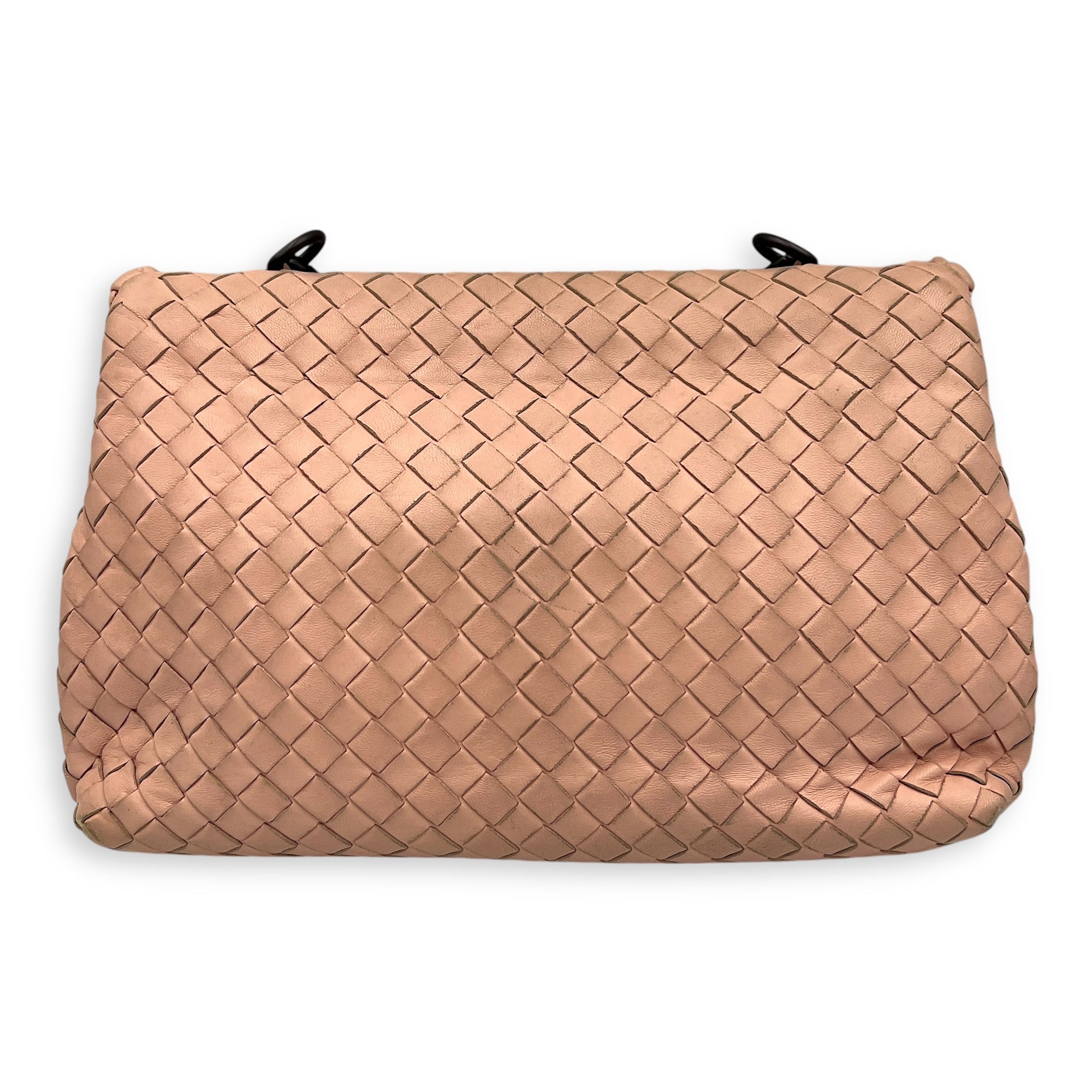 NA Shoulder Bag Beige in Calfskin, Gunmetal hardware