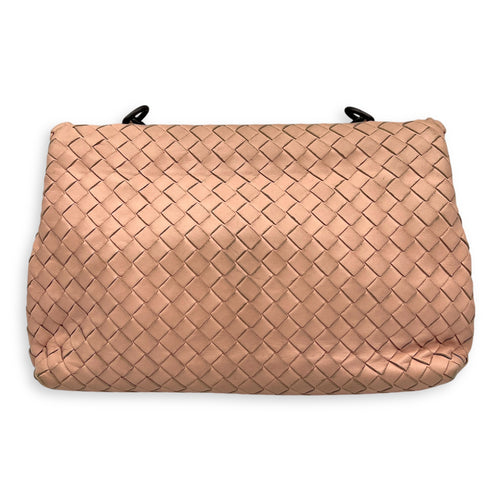 NA Shoulder Bag Beige in Calfskin, Gunmetal hardware
