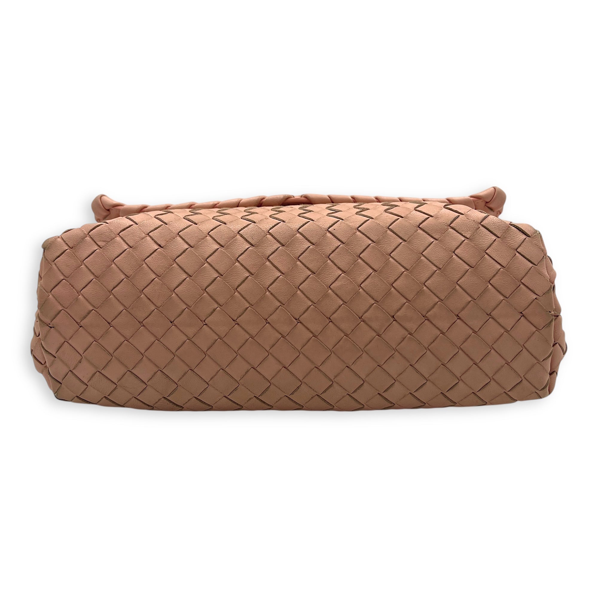 NA Shoulder Bag Beige in Calfskin, Gunmetal hardware