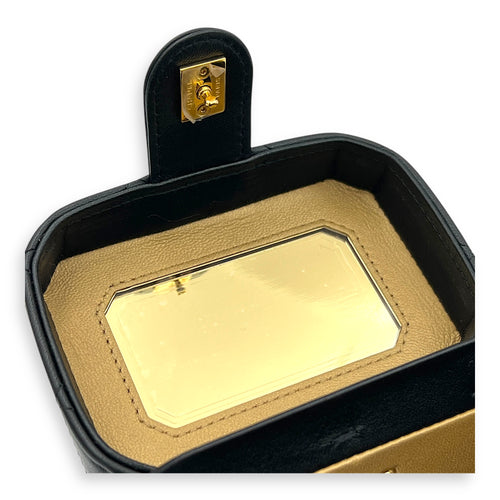 23A Clutch with Chain Black Vanity Bag in Lambskin, Gold hardware
